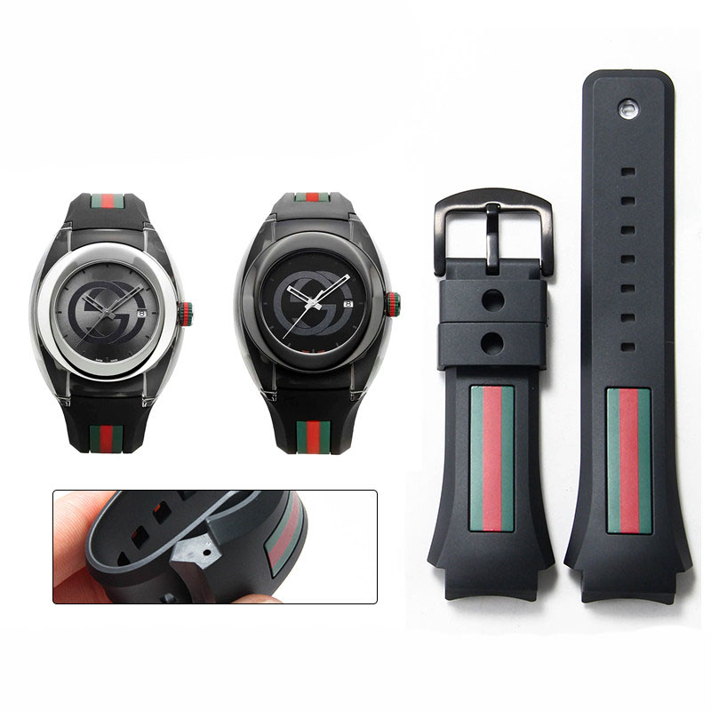 Men'S Accessories Gucci - Für Gucci YA137/YA137107A Gummi-Uhrenarmband, speziell für