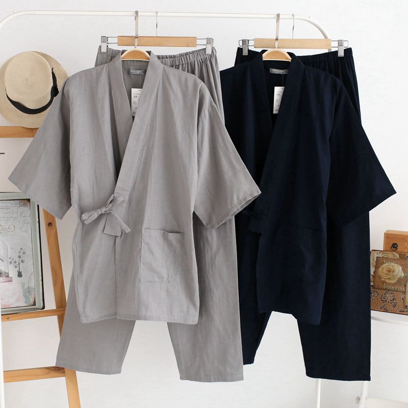 Men'S Kimono Accessories - Kimono-Strickjacke im japanischen Stil, 2-teiliges Set,