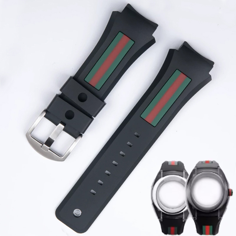 Men'S Accessories Gucci - Für Gucci YA137/YA137107A Gummi-Uhrenzubehör, spezieller, hervorstehender